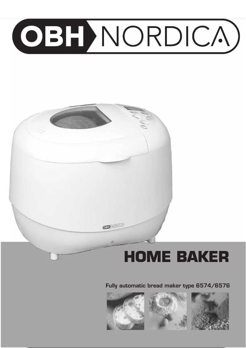 Image de la première page du manuel de l'appareil Home Baker 6574