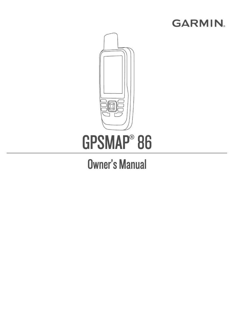 Page 1 de la notice Manuel utilisateur Garmin GPSMAP 86