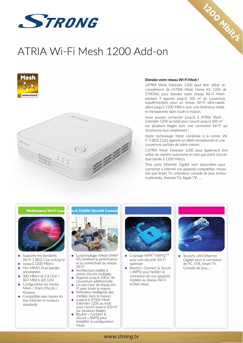 Page 1 of the manual User Manual Strong ATRIA Wi-Fi Mesh Home 1200