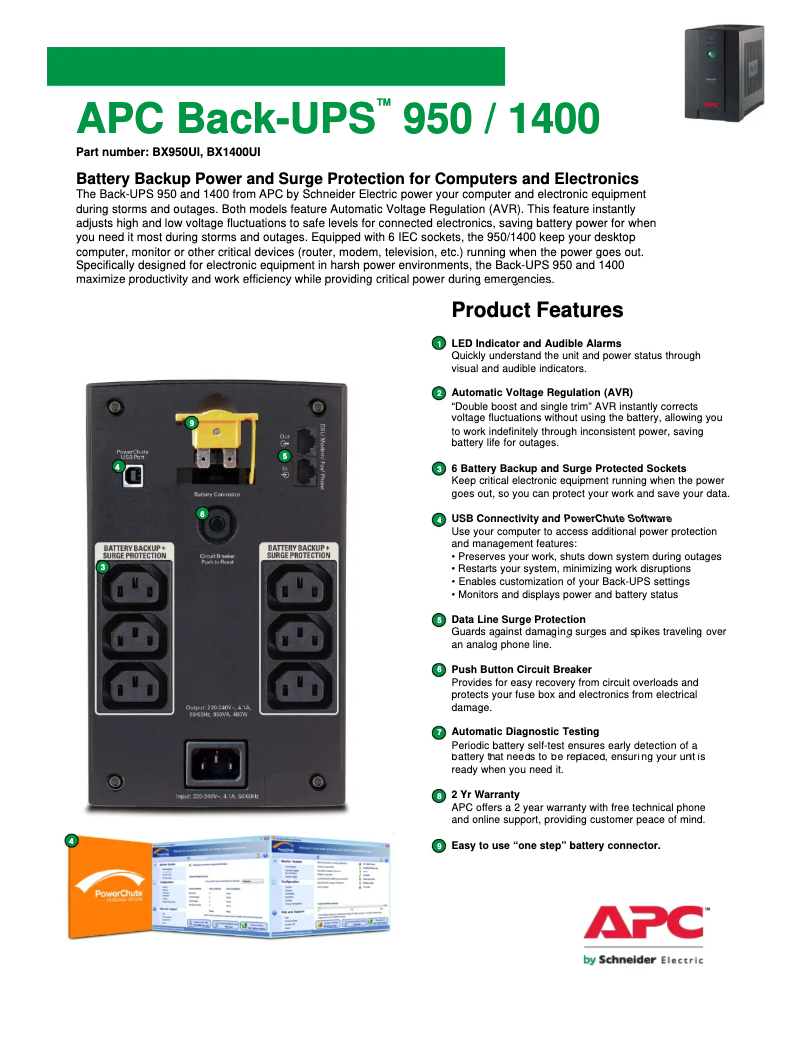 Image de la première page du manuel de l'appareil Back-UPS