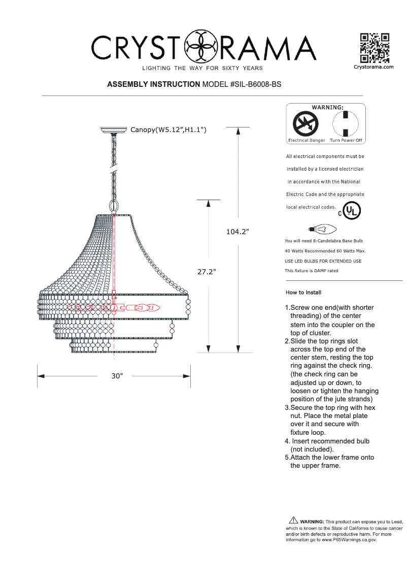 Image de la première page du manuel de l'appareil Silas SIL-B6008-BS