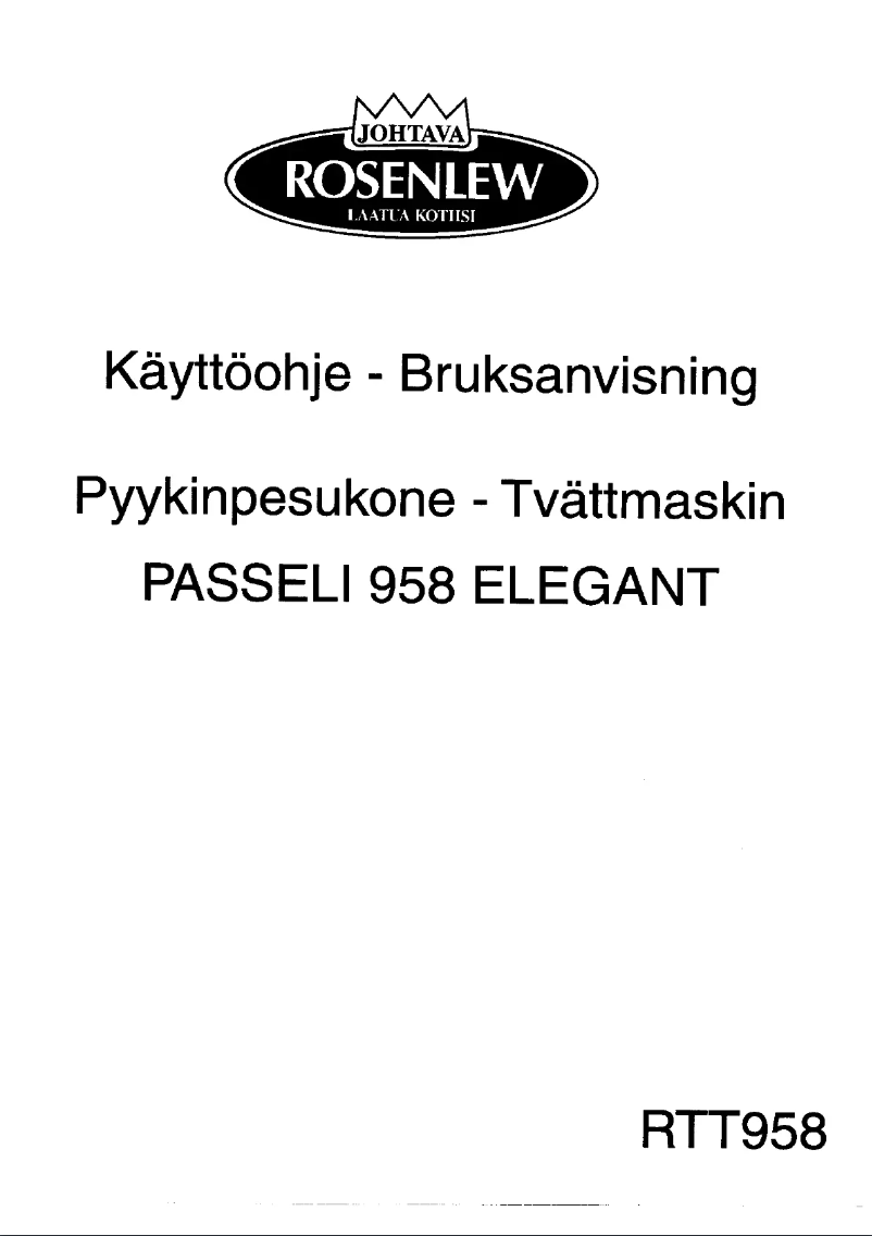 Image de la première page du manuel de l'appareil RTT958-1