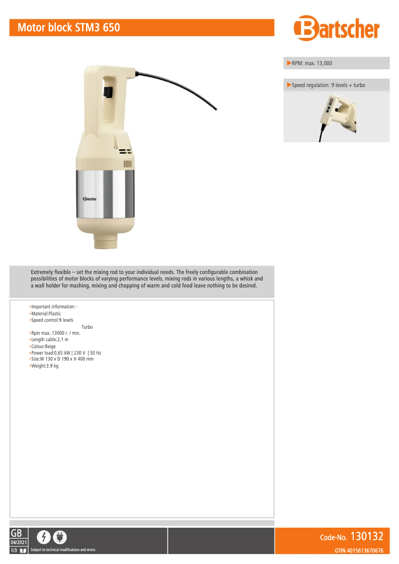 Image de la première page du manuel de l'appareil STM3 650