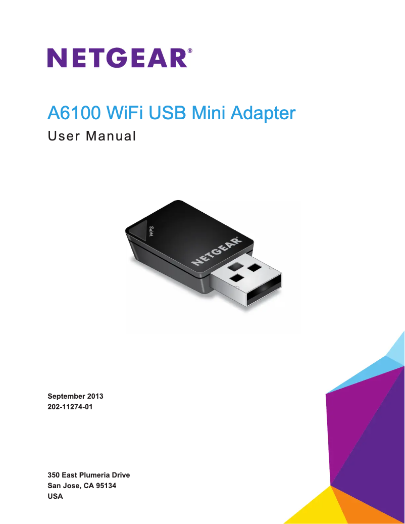 Page n°1 - Manuel utilisateur Netgear A6100