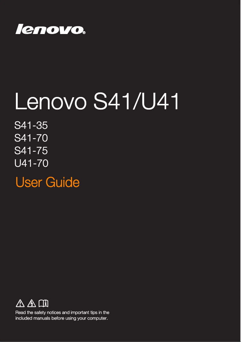 Page n°1 - Manuel utilisateur Lenovo S41-35