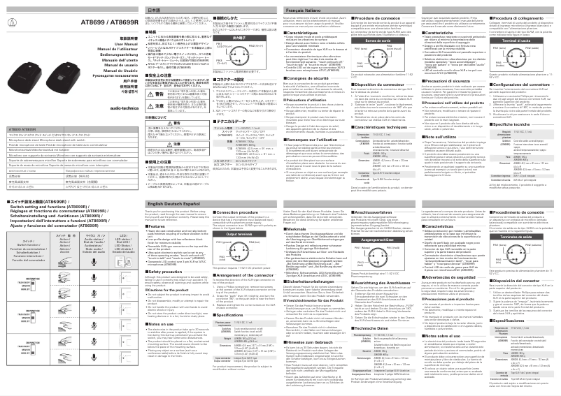 Página 1 del manual Manual de usuario Audio-Technica AT8699