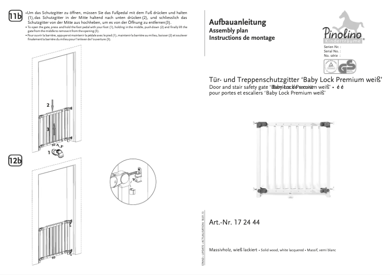Image de la première page du manuel de l'appareil Baby Lock Premium