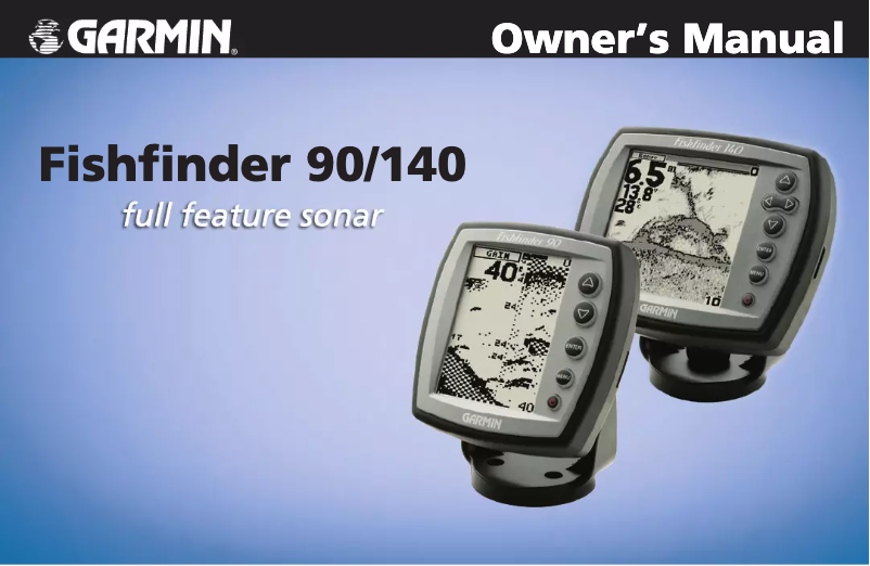 Page 1 de la notice Manuel utilisateur Garmin Fishfinder 90