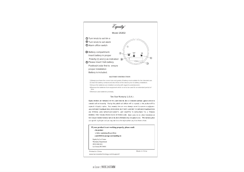 Image de la première page du manuel de l'appareil 25302