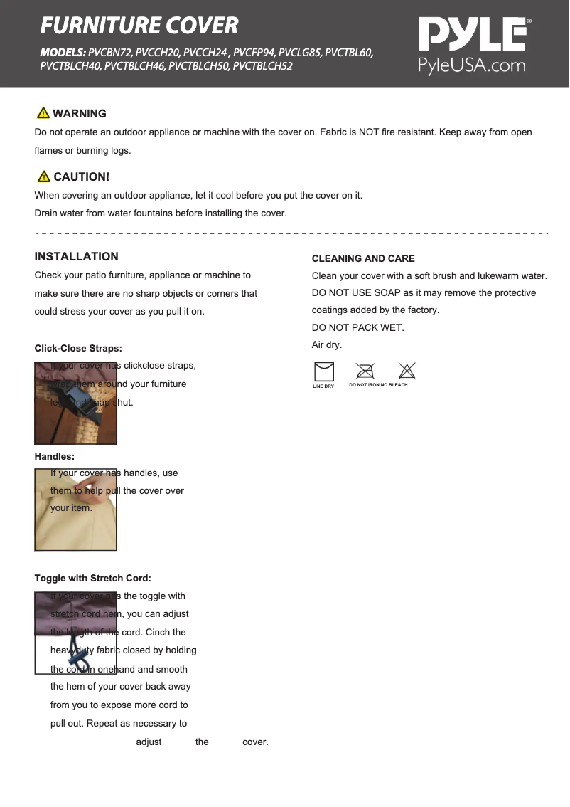 Page n°1 - Manuel utilisateur Pyle PVCLG85