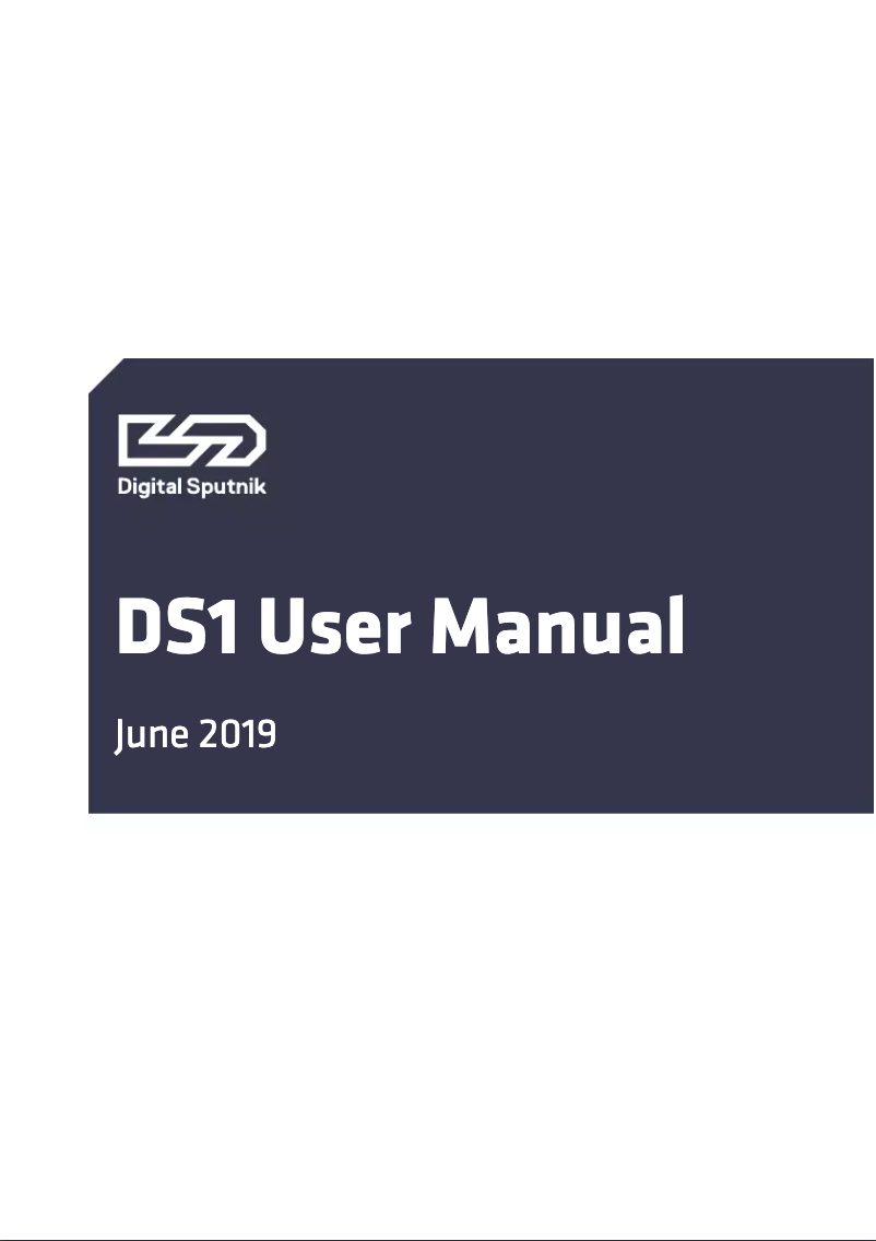 Image de la première page du manuel de l'appareil DS1