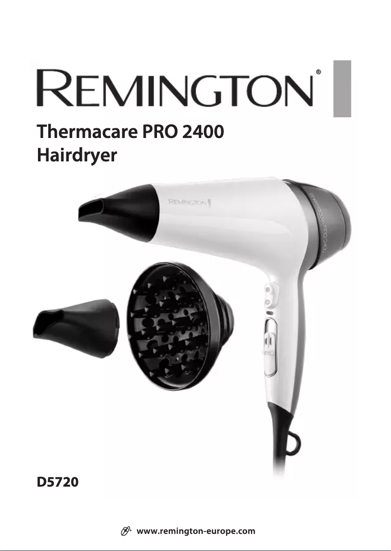 Page n°1 - Manuel utilisateur Remington Thermacare Pro 2400 D5720