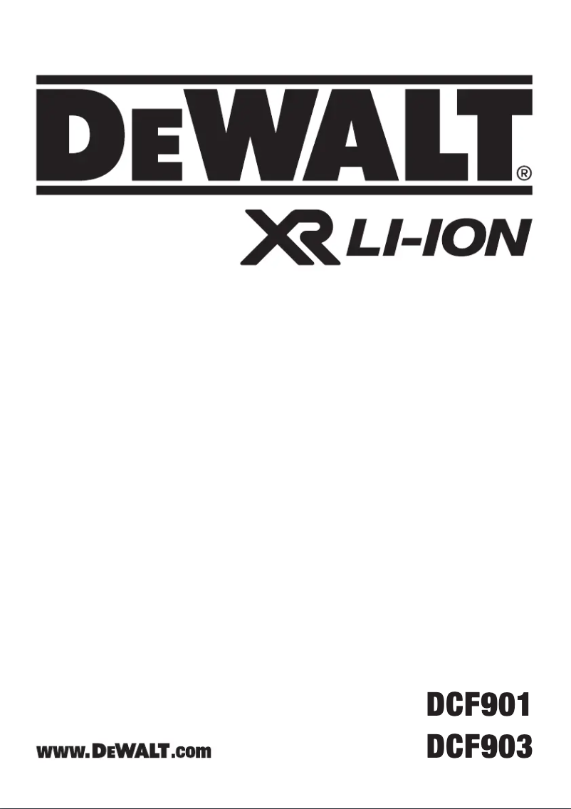 Page 1 de la notice Manuel utilisateur DeWalt DCF903