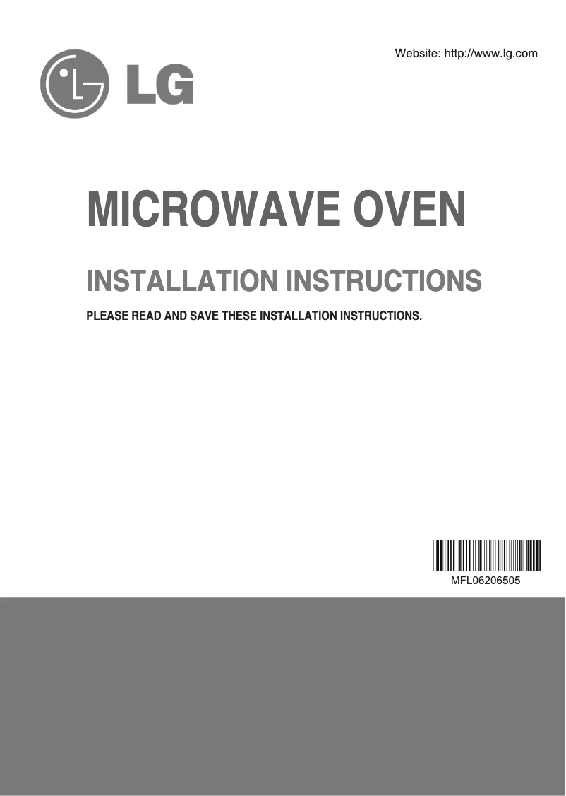 Page 1 de la notice Guide d'installation LG LMH2235ST