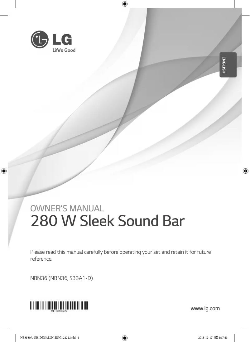 Página 1 del manual Manual de usuario LG NBN36