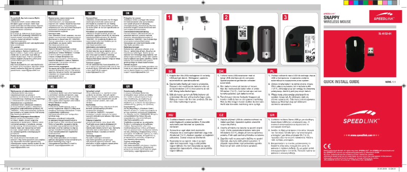Page 1 of the manual User Manual Speed-Link SL-6152-PWT-01