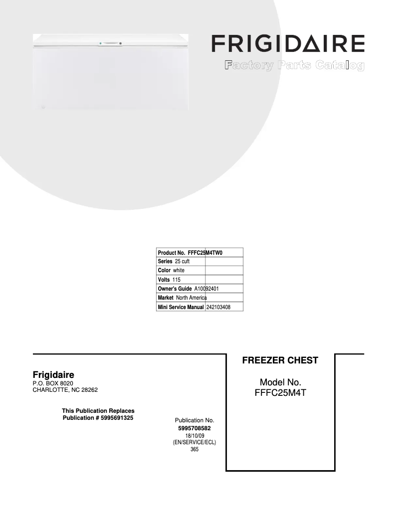 Image de la première page du manuel de l'appareil FFFC25M4TW
