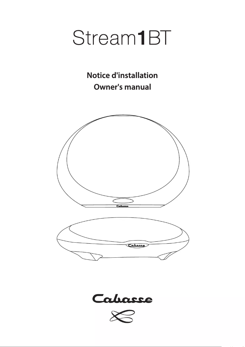 Page 1 de la notice Manuel utilisateur Cabasse Strean 1