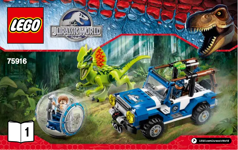 Image de la première page du manuel de l'appareil Jurassic World 75916
