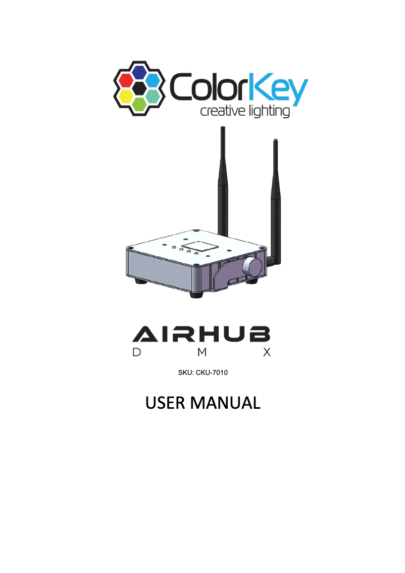 Página 1 del manual Manual de usuario ColorKey AirHub DMX