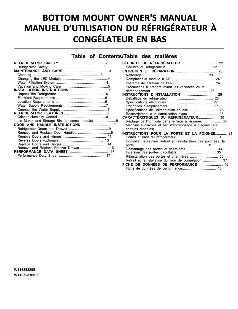 Page 1 of the manual User Manual Whirlpool WRB329DFBW