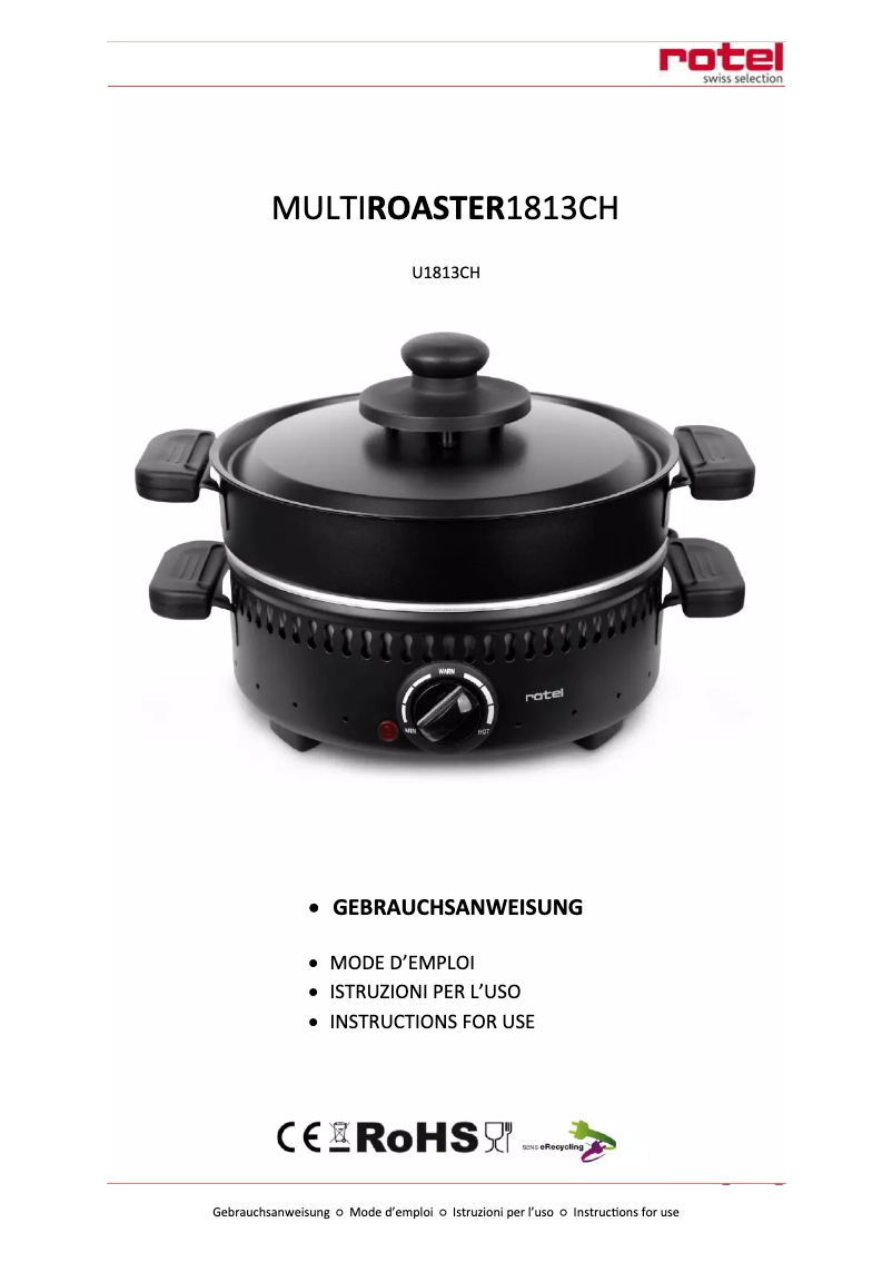 Page 1 de la notice Manuel utilisateur Rotel U1813CH