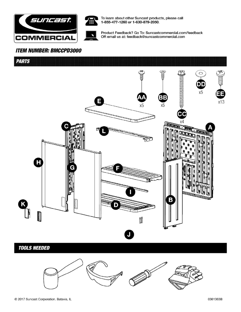 Page 1 de la notice Manuel utilisateur Suncast BMCCPD3000