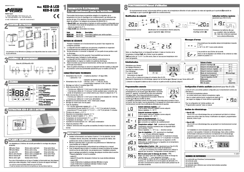 Image de la première page du manuel de l'appareil Keo-B LCD