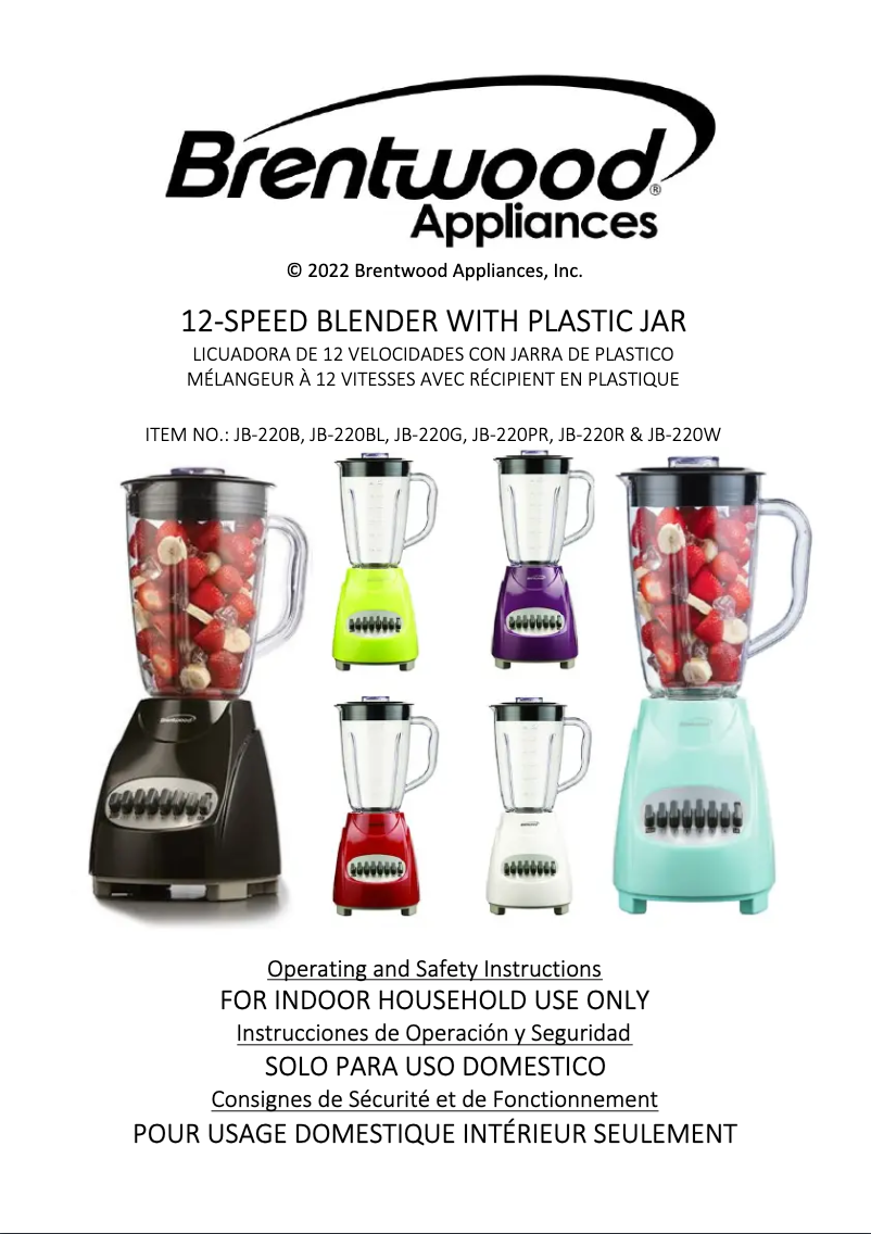 Image de la première page du manuel de l'appareil JB-220W