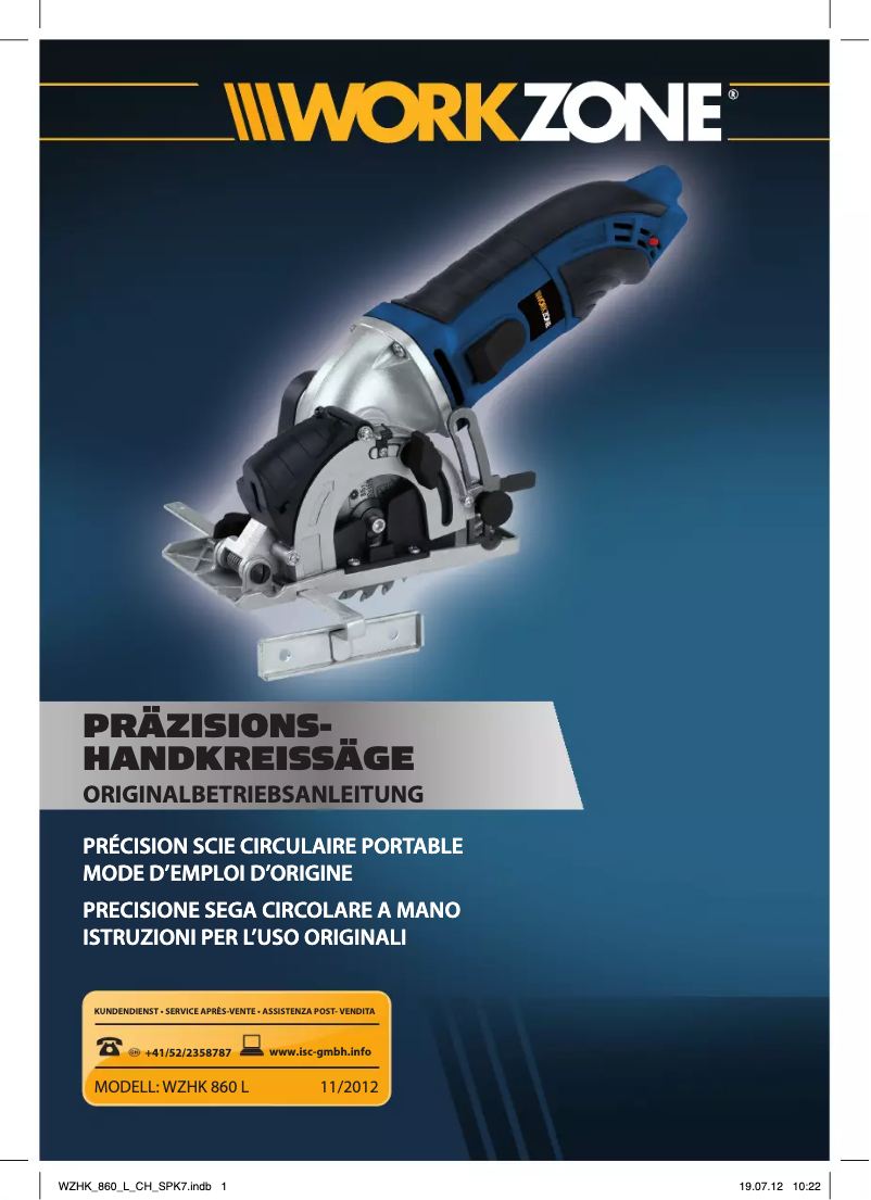 Image de la première page du manuel de l'appareil WZHK 860 L