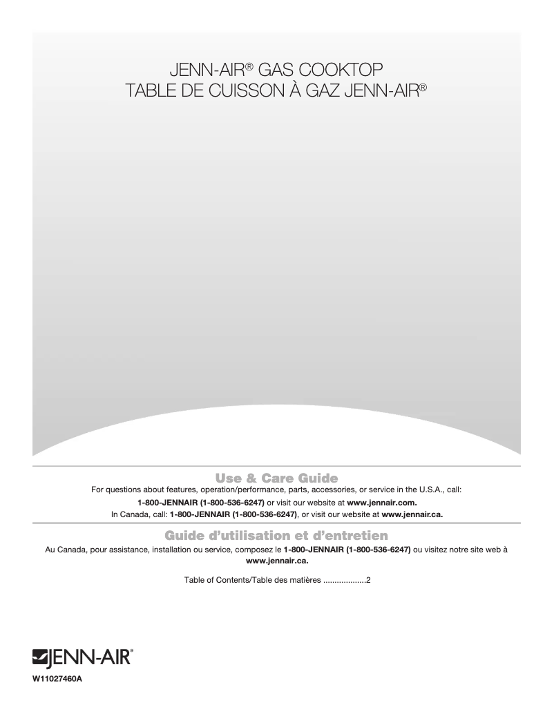 Page 1 de la notice Manuel utilisateur Jenn-Air JIE4115GS