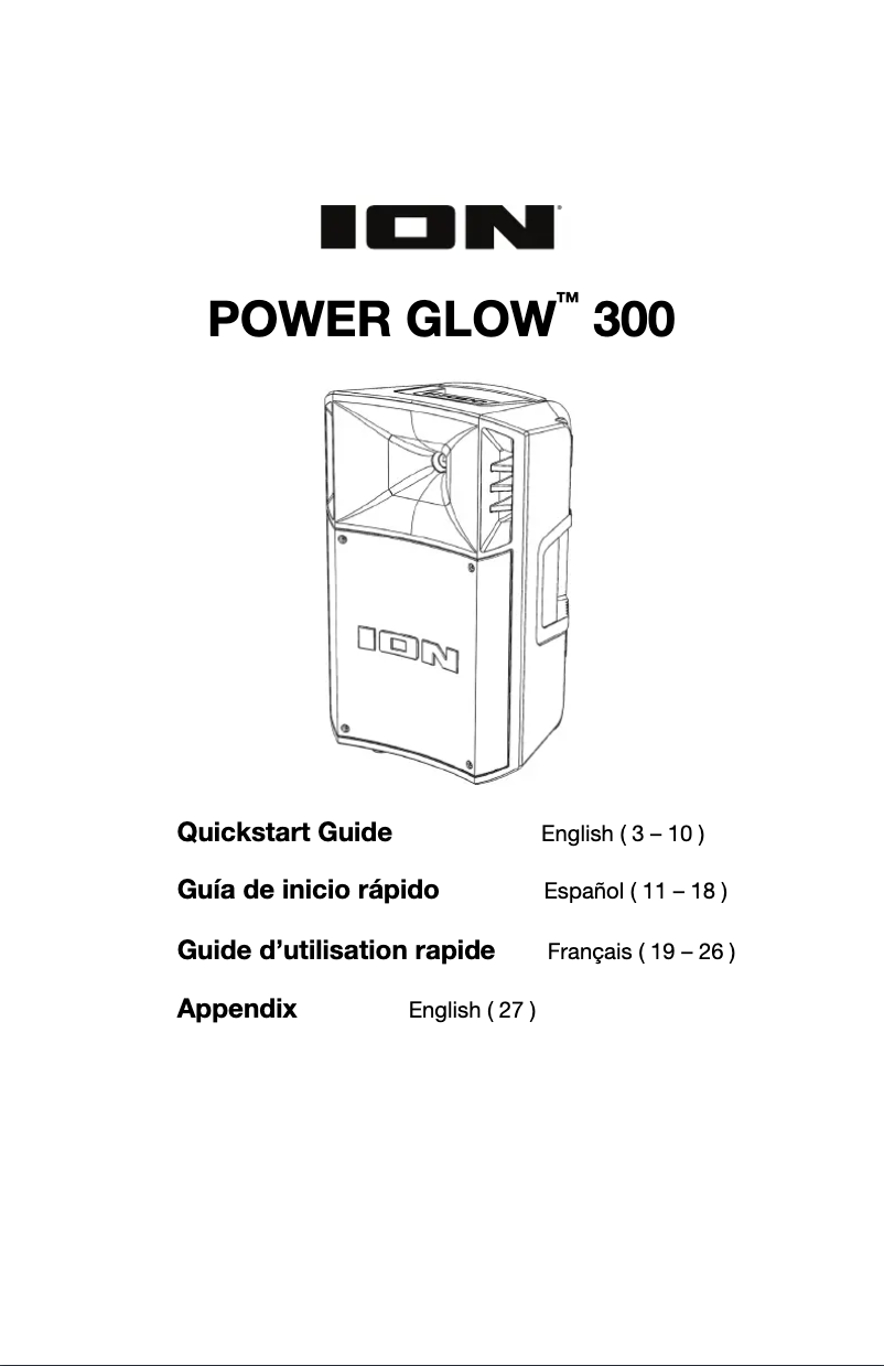 Page n°1 - Manuel utilisateur ION Power Glow 300
