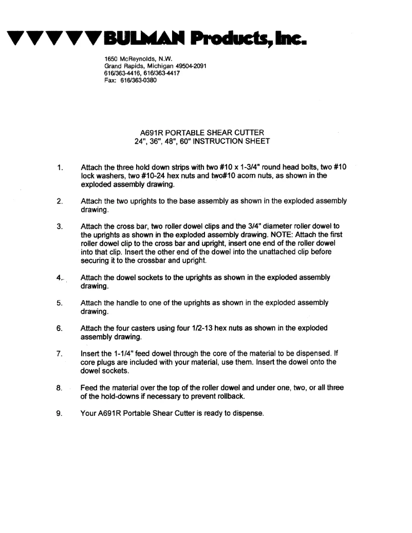 Image de la première page du manuel de l'appareil A691R