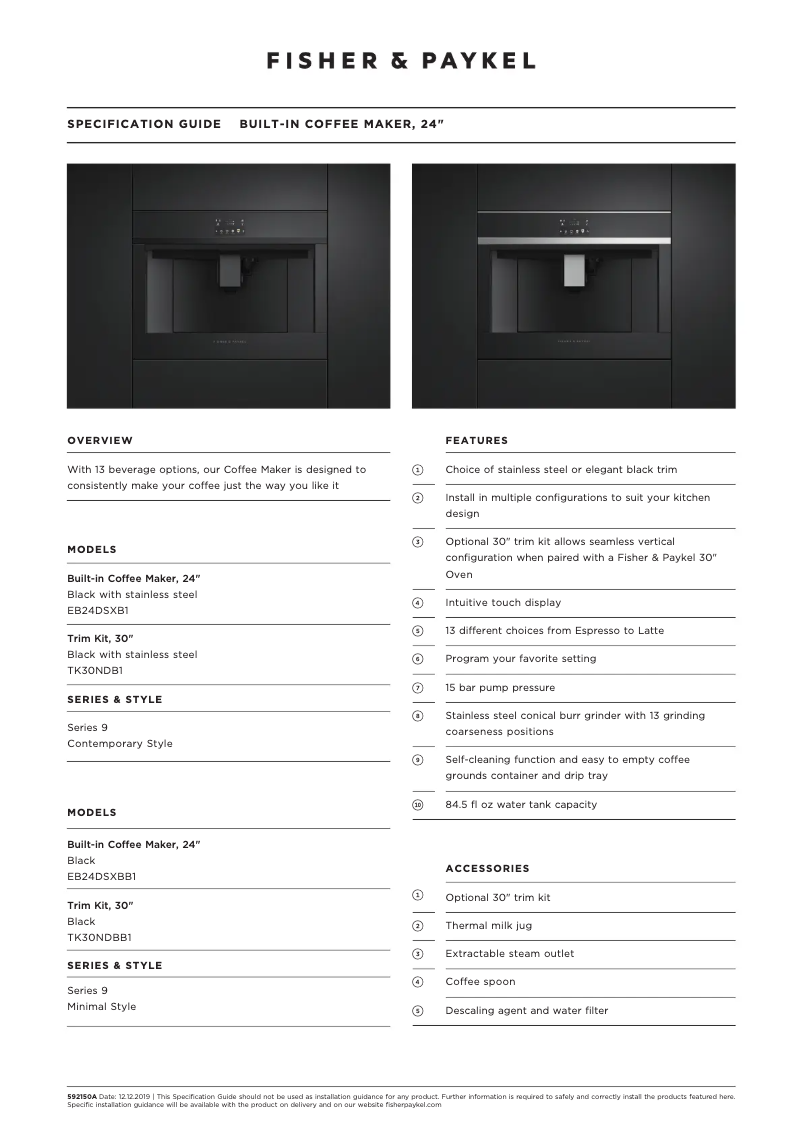 Image de la première page du manuel de l'appareil EB24DSXBB1