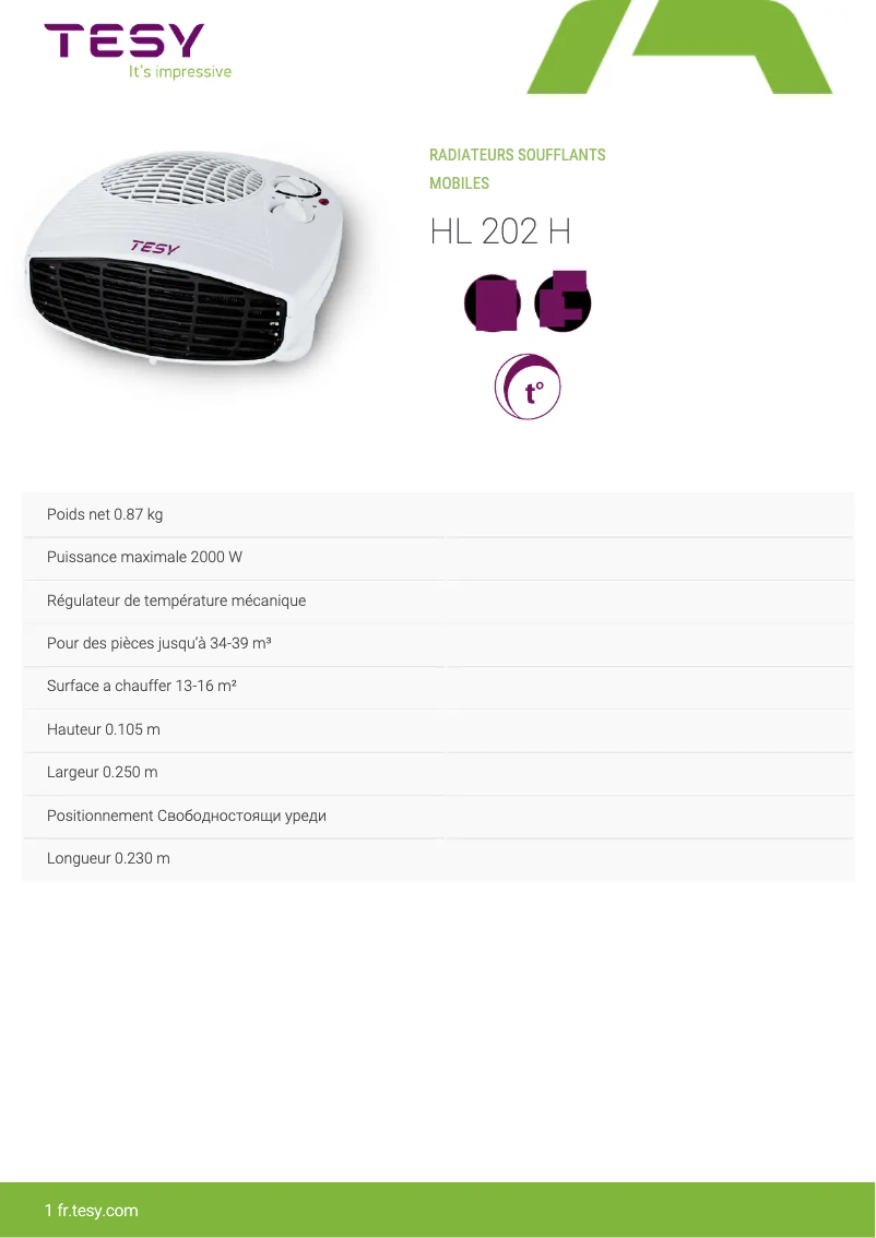 Image de la première page du manuel de l'appareil HL 202 H