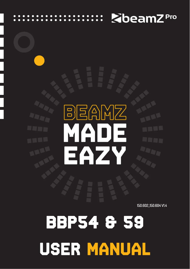 Page n°1 - Manuel utilisateur BeamZ BBP59
