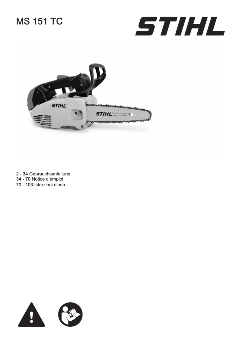 Image de la première page du manuel de l'appareil MS 151 T C-E