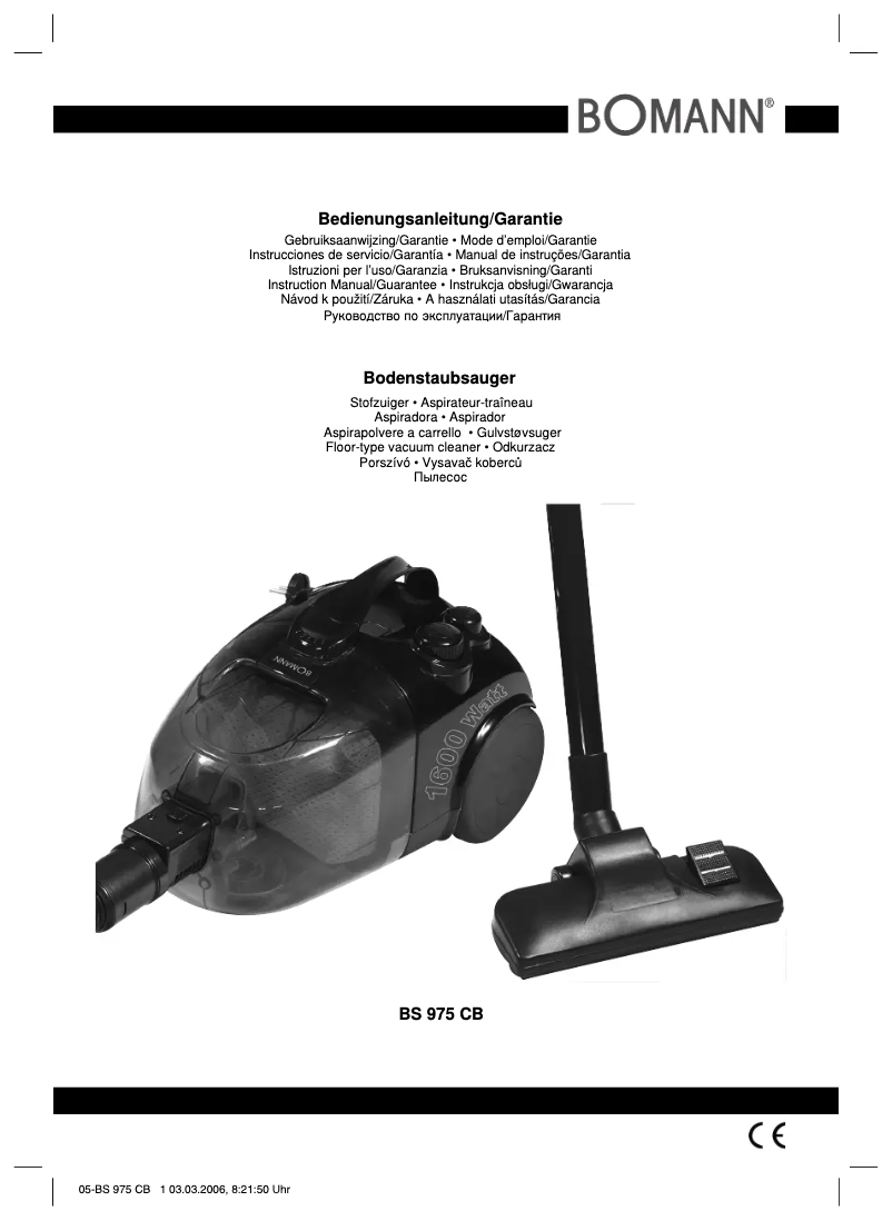 Página 1 del manual Manual de usuario Bomann BS 975 CB