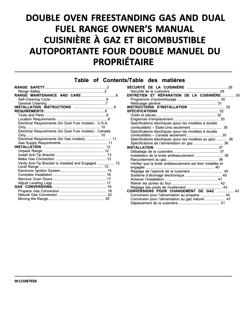 Image de la première page du manuel de l'appareil WGG745S0FH