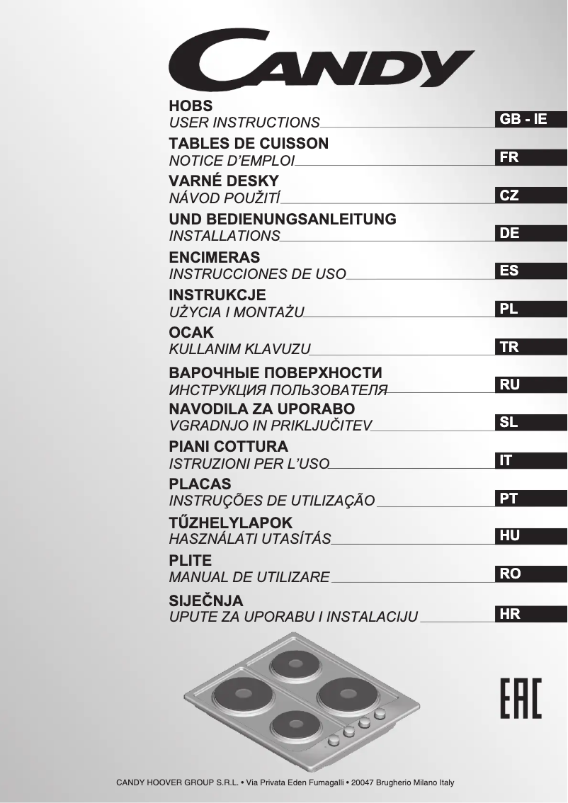 Page 1 de la notice Manuel utilisateur Candy PLE 64 N