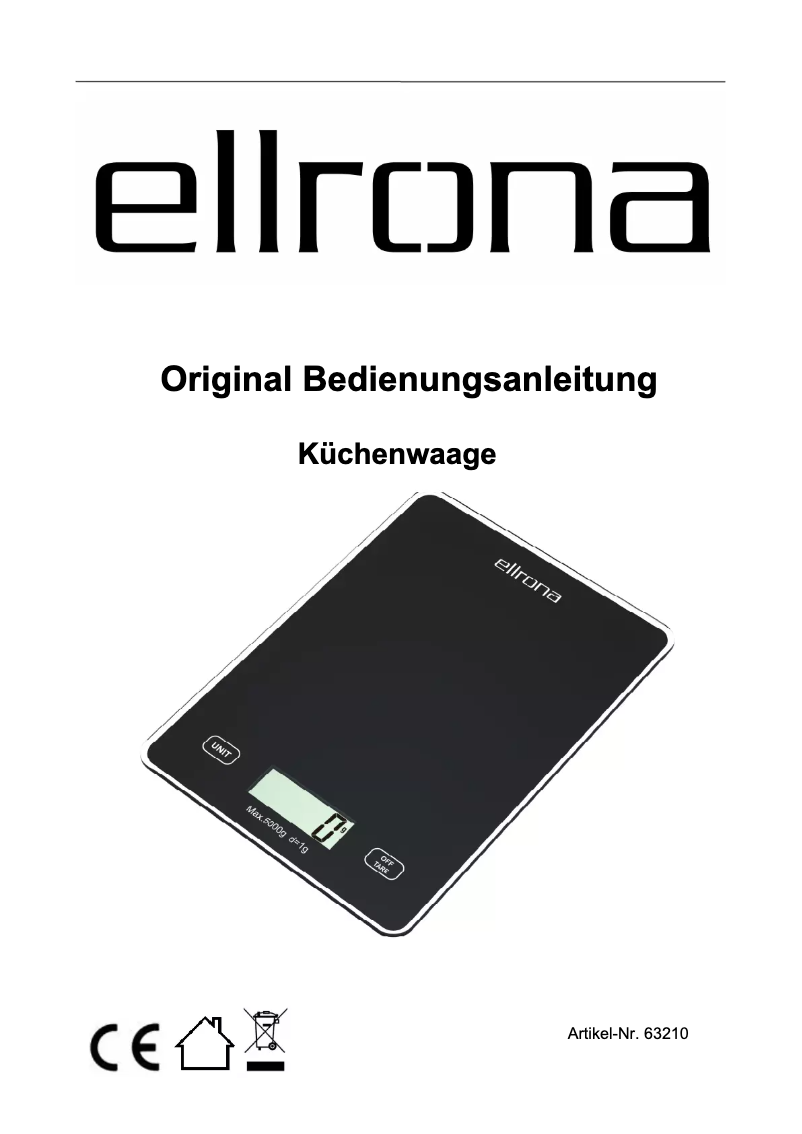 Image de la première page du manuel de l'appareil 63210