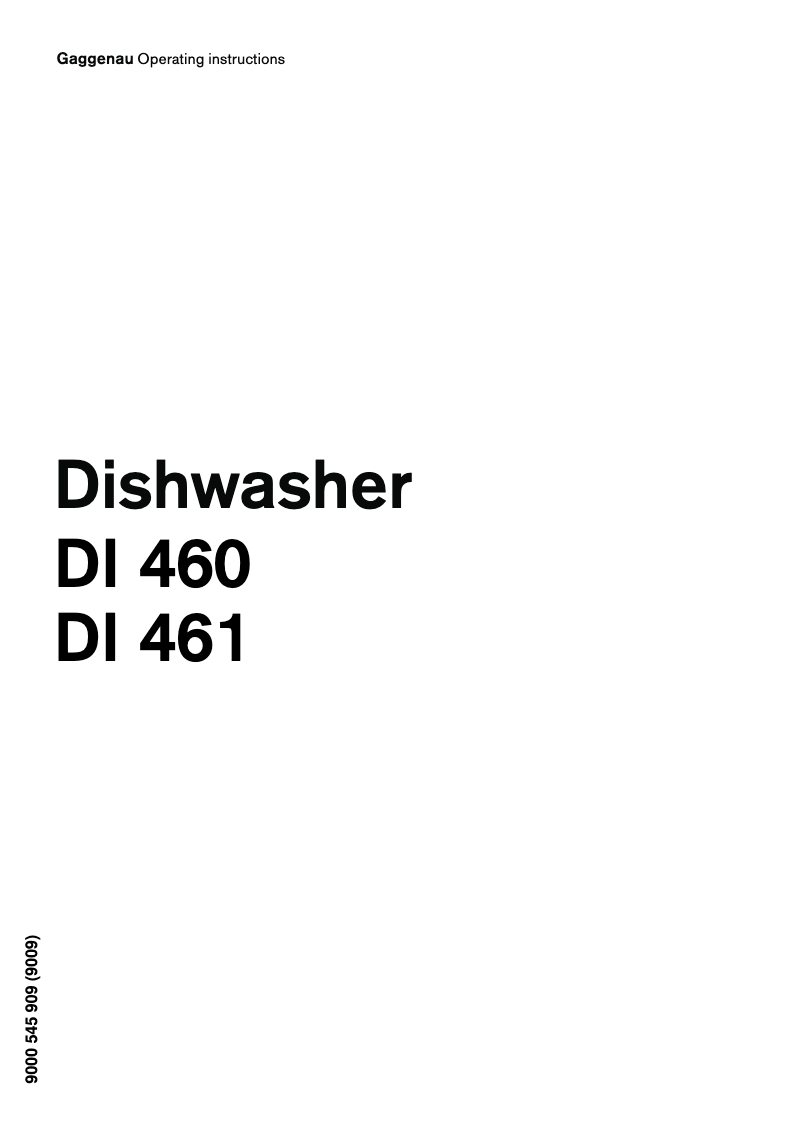 Image de la première page du manuel de l'appareil DI 460-131