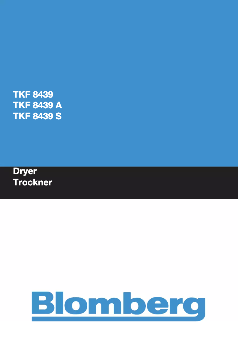 Page 1 de la notice Manuel utilisateur Blomberg TKF 8439 A