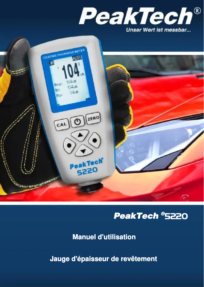 Page n°1 - Manuel utilisateur PeakTech 5220