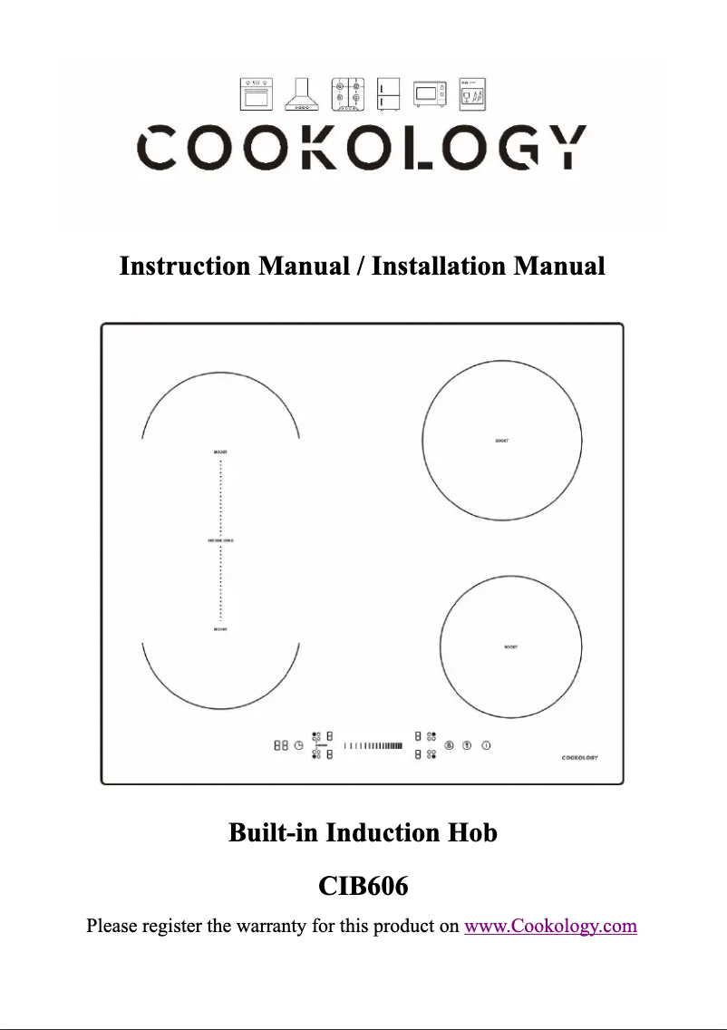 Page 1 de la notice Manuel utilisateur Cookology CIB606