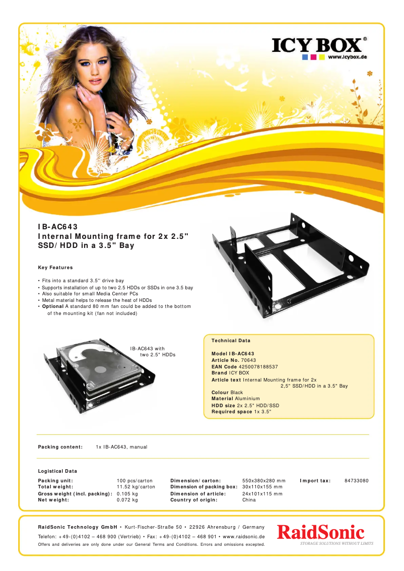 Image de la première page du manuel de l'appareil IB-AC643