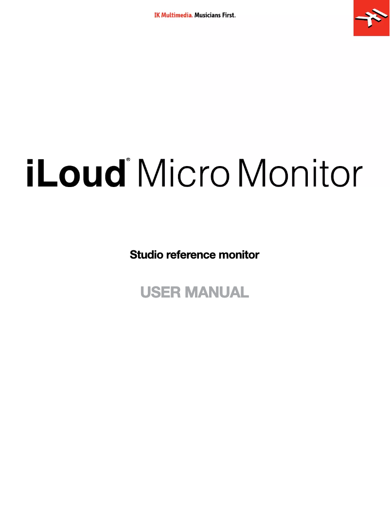 Page 1 de la notice Manuel utilisateur IK Multimedia iLoud Micro