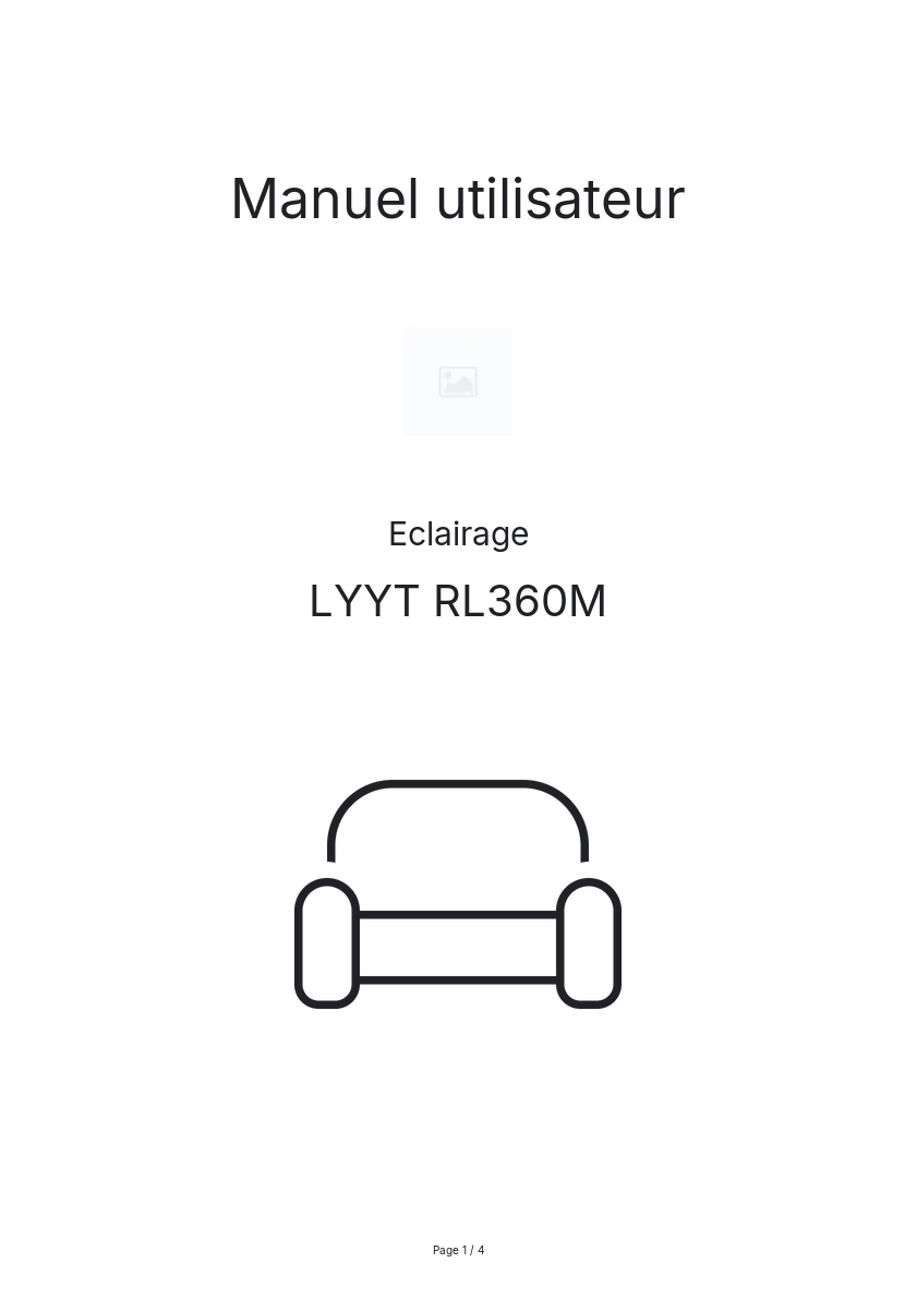 Image de la première page du manuel de l'appareil RL360M