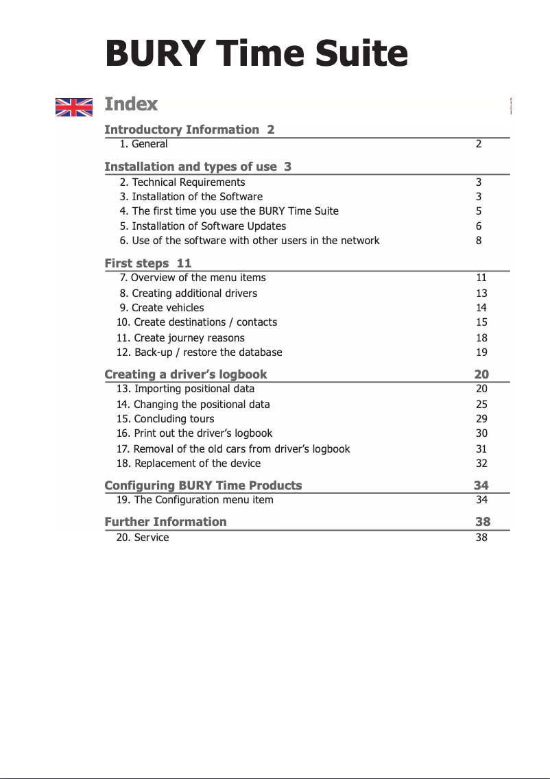 Page 1 de la notice Manuel utilisateur Bury Time Suite