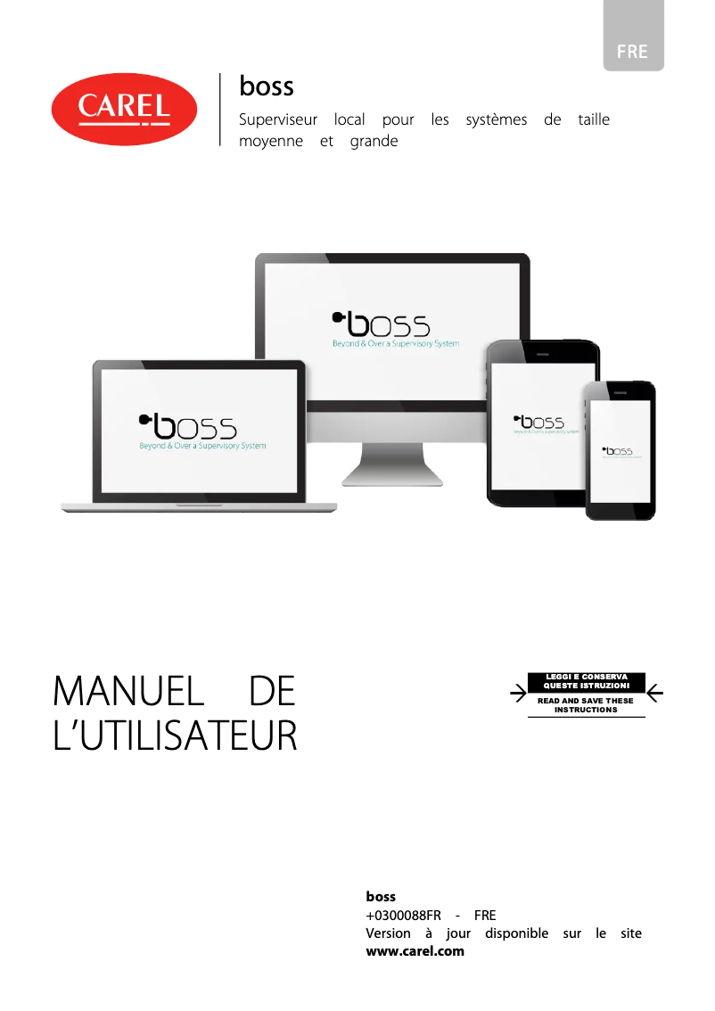 Image de la première page du manuel de l'appareil Boss